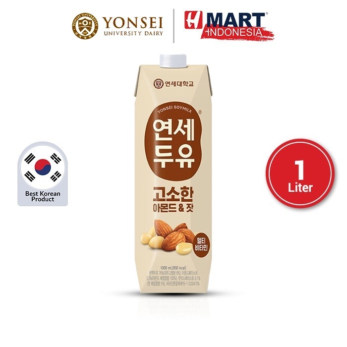 

TERLARIS YONSEI ALMOND & PINE NUTS SOYMILK - MINUMAN SUSU KEDELAI KOREA 1 LITER MURAH!!! MURAH