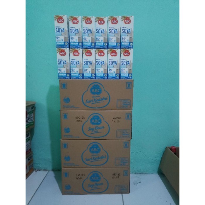 

TERLARIS 1 KARTON ABC SUSU SOYA PUTIH ISI 24 PCS UKURAN 200ML MURAH!!! MURAH