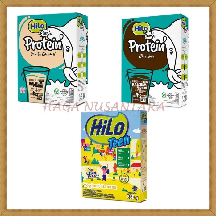 

TERLARIS HILO TEEN HI PROTEIN 250 GR CHOCOLATE VANILLA CARAMEL YOGHURT BANANA HI LO TEEN COKLAT