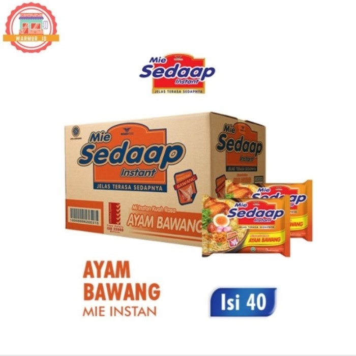 

TERLARIS SEDAAP MIE RASA AYAM BAWANG (40 PCS/70G/1 DUS) MURAH!!! MURAH