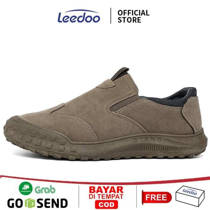 Leedoo Sepatu Slip On Pria Sepatu Sneakers Casual Formal Cowok Mc451