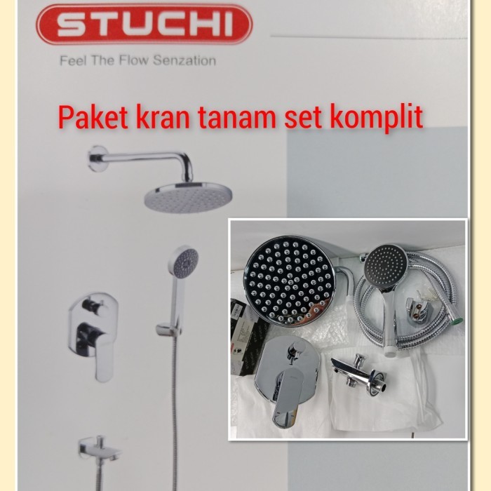 ~~~] Stuchi paket head shower tanam set komplit bath spout