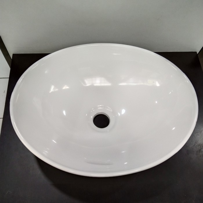 +++++] K60 Washtafel wikea oval mangkok putih meja keramik