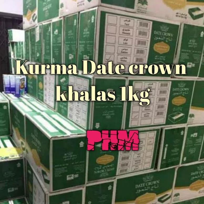 

BARU EXP 2026 DATE CROWN KHALAS 1kg PER DUS/KEMASAN BUKA ATAS