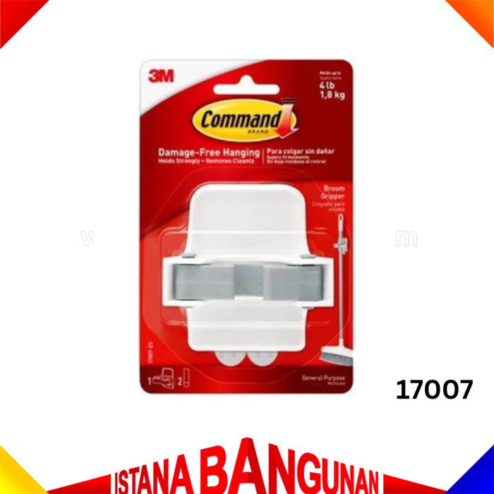 3M Command Broom Gripper 17007 gantungan sapu & alat pel