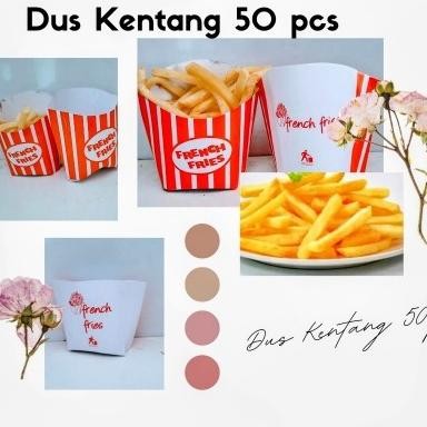 

Kardus Box Kentang French Fries Besar 50 Pcs - Kemasan Kentang Goreng Original