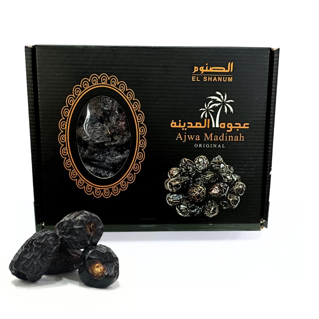 

Kurma Ajwa 1 kg Premium Elshanum Packing Medium / Kurma Ajwa Asli madinah / Kurma Nabi Asli