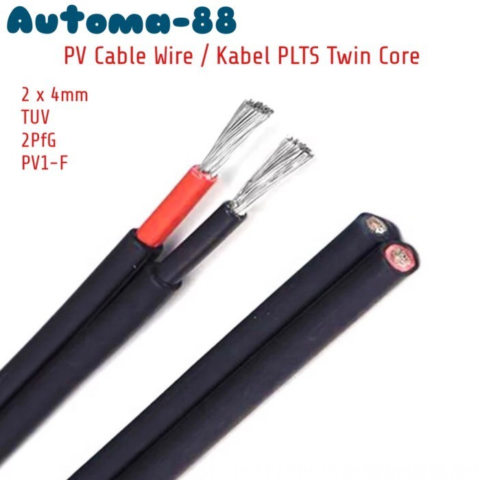 Kabel PLTS 2x4mm 1 roll 100m PV Cable Twin Core 4mm PV-1F