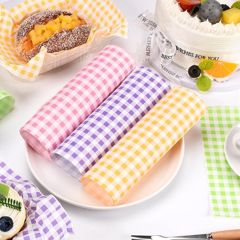 

TERLARIS 100Pcs Wax Paper Sandwich Wrapping Paper Kertas Greaseproof Kertas Penggoreng Udara ss-64