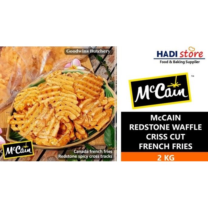 

Mccain Redstone French Fries Waffle Kentang Goreng Crisscut 2 Kg Original