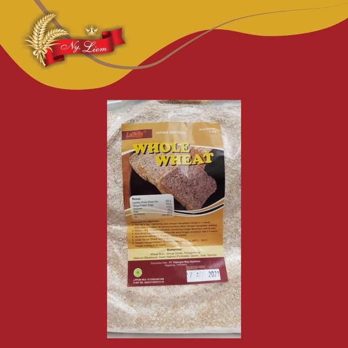 

TERLARIS LAZETTA WHOLE WHEAT / TEPUNG GANDUM1 KG MURAH!!! MURAH