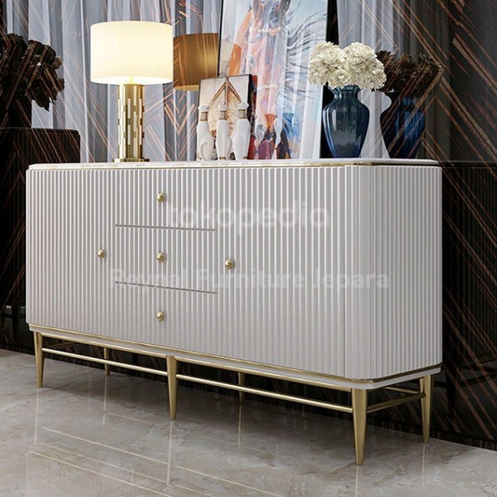 Bufet Tv Minimalis Terbaru Modern - Bufet Pajangan Modern Kaki Besi