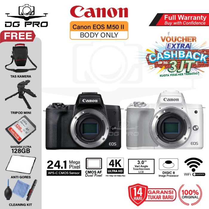 Canon Eos M50 Ii Body Only Camera Mirrorless Bo M 50 Mark 2 M50Ii