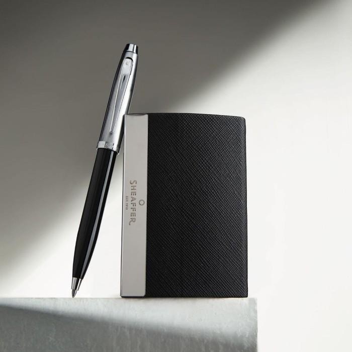 

Sheaffer 100 Glossy Black with Chrome Ballpoint Pen Original