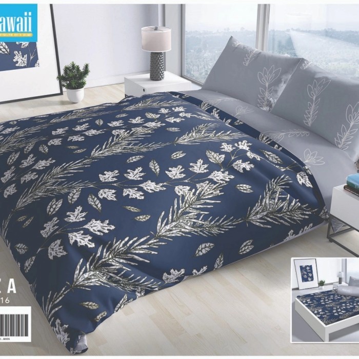 Satu Set Bedcover Hawaii My Love 180x200, Bedcover Sprei Tidak Rumbai2