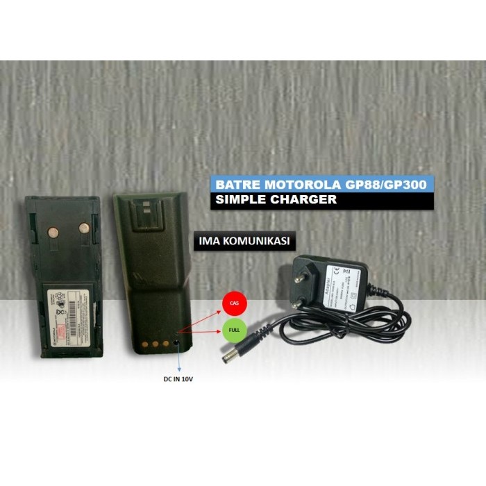 BATRE MOTOROLA GP88 GP300 LION SIMPLE CHARGER