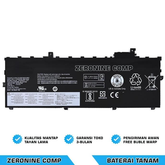 Terbaru Baterai Battery Lenovo Thinkpad X1 Carbon gen 5 2017 Thinkpad X1C 5th