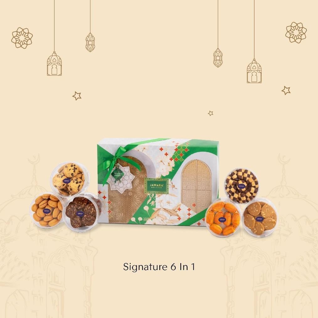 

SPIROS JAWARA SNATURE COOKIES 6 IN 1 | JAWARA ROTI & KUE | HAMPERS LEBARAN