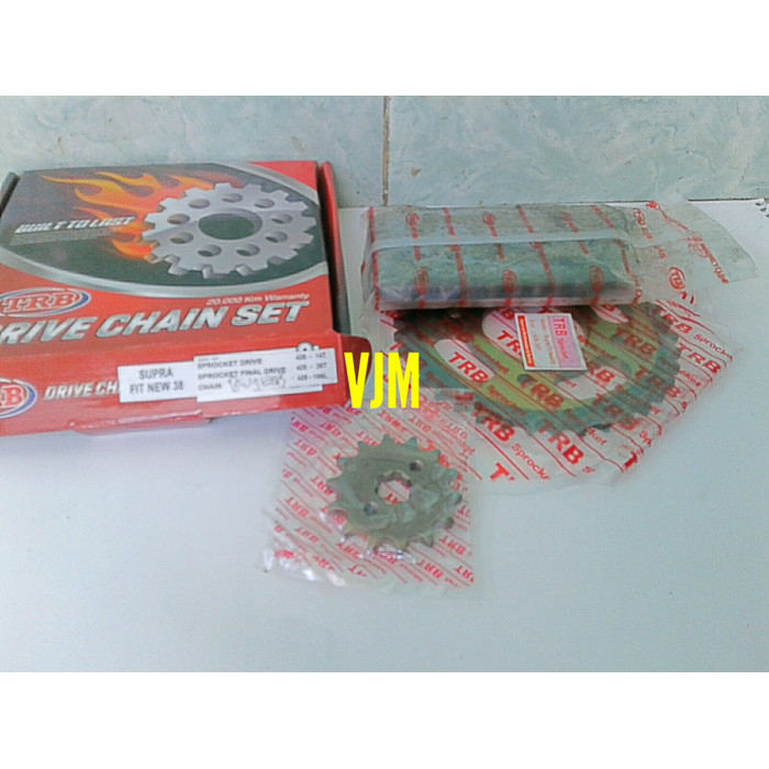 Gear Gir Set Paket  14T 38T Supra Fit New Karisma Revo Blade Termurah Langka