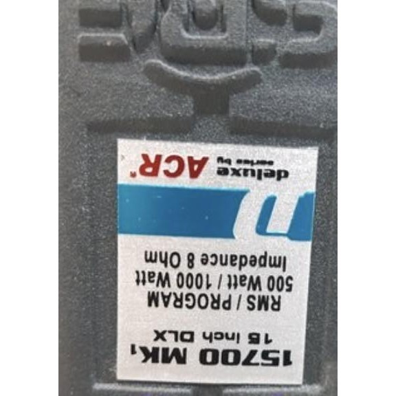 ACR DELUXE SPEAKER 15 INCH 15700 850 WATT Terbaru Berkualitas