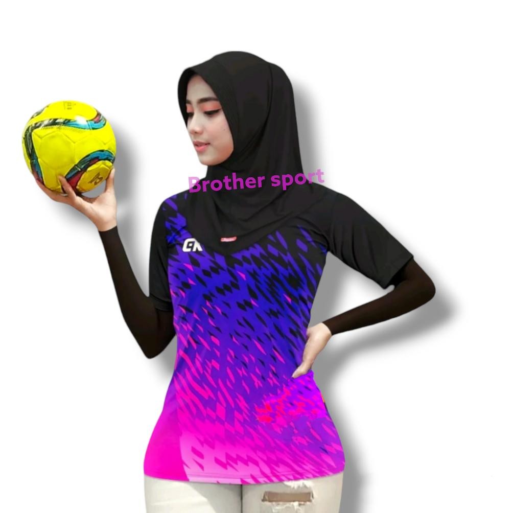 ORIGINAL KAOS OLAHRAGA WANITA KAOS VOLLY WANITA BAJU VOLLY BAJU BADMINTON CEWEK BAJU VOLI PEREMPUAN 