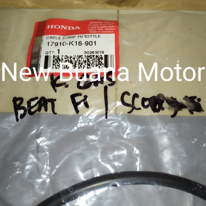 Kabel Gas Beat Scoopy Fi 17910K16901 Termurah Langka