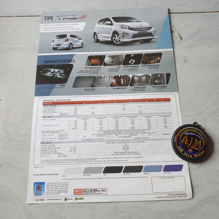 Poster Brosur Toyota Agya Termurah Langka