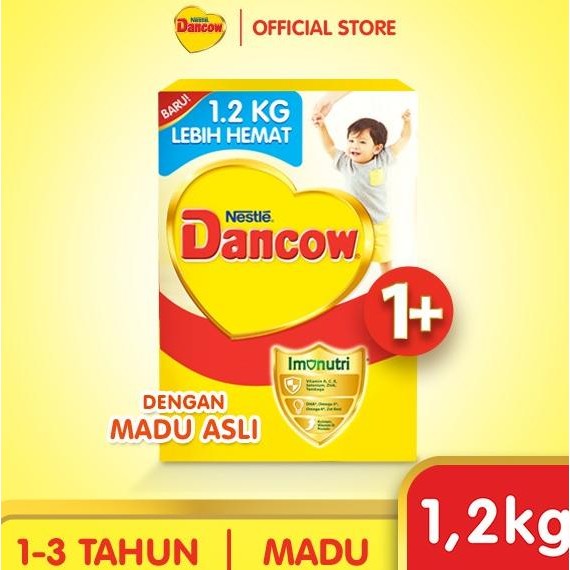 Promo Nestle Dancow 1+ Madu 1.2 Kg Susu Pertumbuhan Anak Usia 1 - 3 Tahun