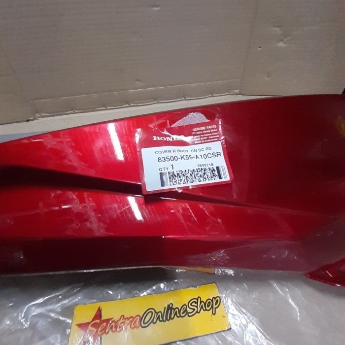 Cover Body Belakang Kanan Vario 150 Merah Maroon Original Hgp 83500K59 Termurah Langka