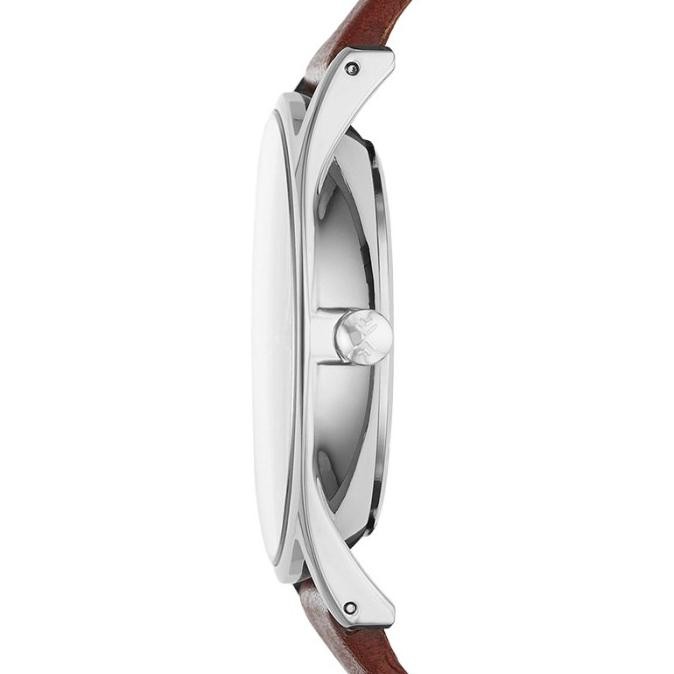 Sale Skagen Skw6086 Holst Charcoal Dial Brown Leather Strap Watch