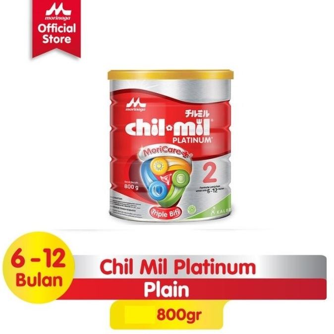 Grosir Morinaga Chilmil Platinum 800Gr / Susu Formula Bayi Usia 6-12 Bulan