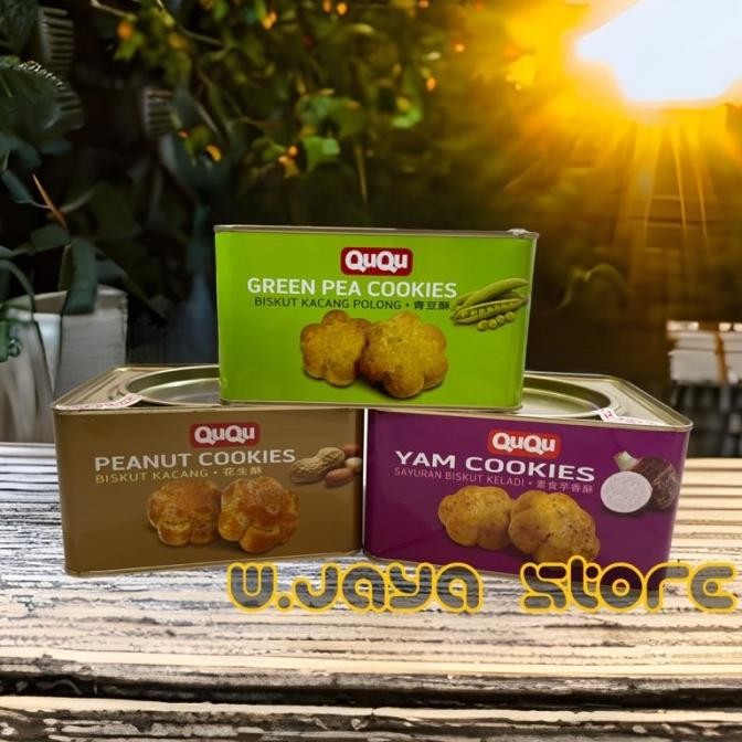 

READY STOCK QUQU GREEN PEA | YAM | PEANUT COOKIES 700G !!!!!