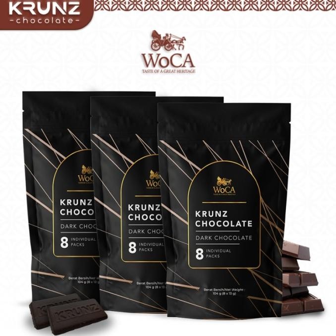 

TERBARU WOCA KRUNZ CHOCOLATE DARK 3 X 8 INDIVIDUAL PACKS - POUCH !!!!!
