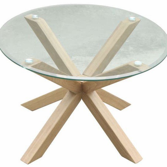 Meja Kopi/Meja Tamu Kaca Bulat Murah