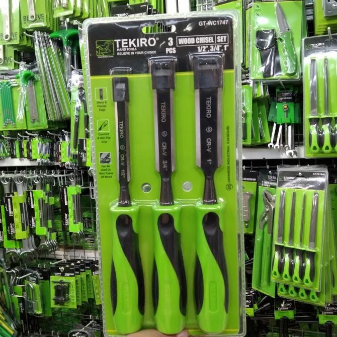 Produk Baru Tekiro pahat kayu 3 pcs / tatah kayu Tekiro 3 pcs