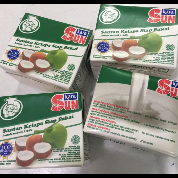 

Santan Sun Kara - Santan Kelapa Siap Pakai Kemasan Kotak 200 Ml Best Seller