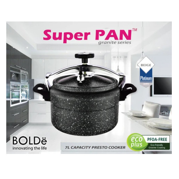TERBARU BOLDE Presto Cooker 7L Granite Black