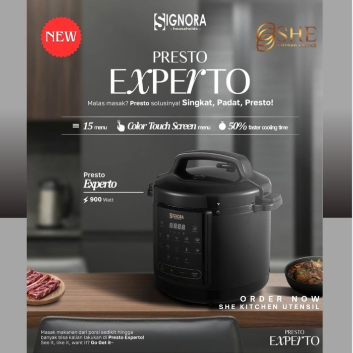 Presto Experto Signora Pressure Cooker Signora Panci Presto 6 Liter