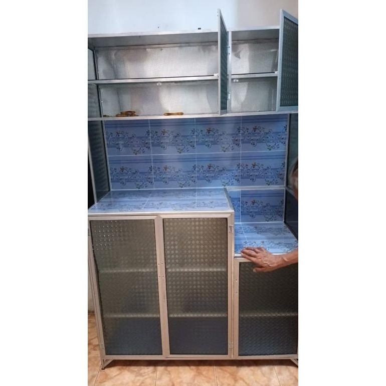 Rak Piring/Lemari Piring/Rak Magic Com/Rak Kompor/Rak Piring Aluminium Tokomami23