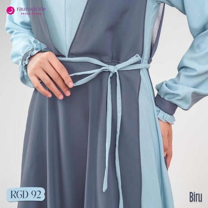 Gamis Dewasa Rauna Rgd 92 Dress Wanita Fashion Muslimah Motif Polos Lapakcitra30