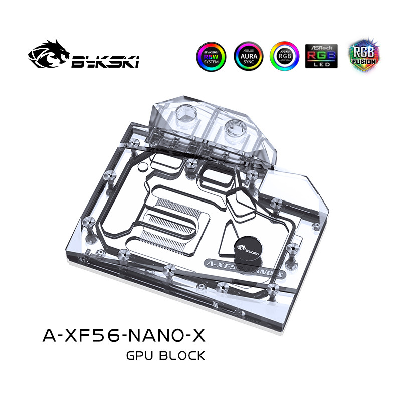 TZT GPU Water Block Use for AMD XFX VEGA56 NANO / SAPPHIRE PULSE Radeon RX Vega56 8G HBM2 Copper Rad