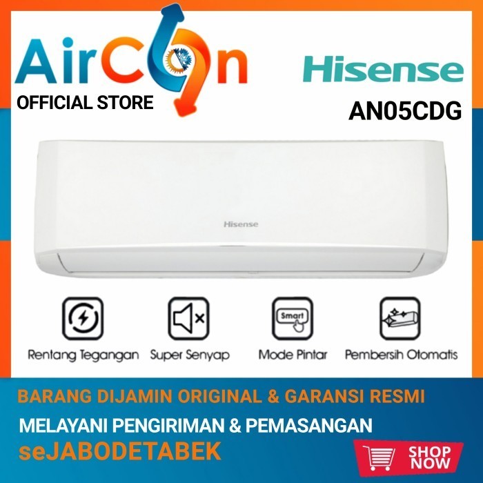 AC HISENSE 1/2 PK HISENSE 0.5 PK AN 05 CDG UNIT ONLY