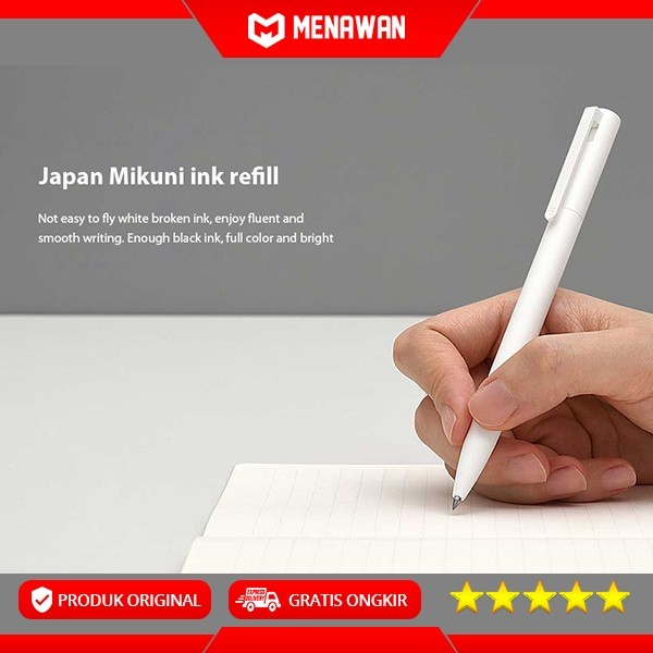 

XIAOMI NEUTRAL GEL PEN MIKUNI INK GEL JAPAN PULPEN PENA PACK 10 PCS