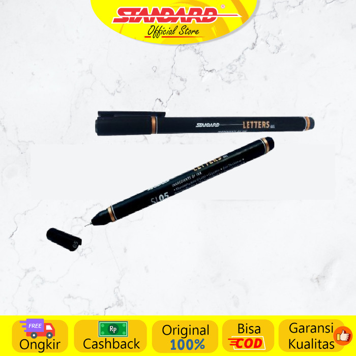 

STANDARD PEN LETTERS SL05 BLACK ISI 12 PCS