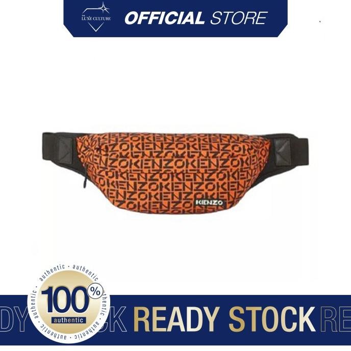 Kenzo All Over Monogram Orange Waistbag / Tas Branded Original Tompul11Toko