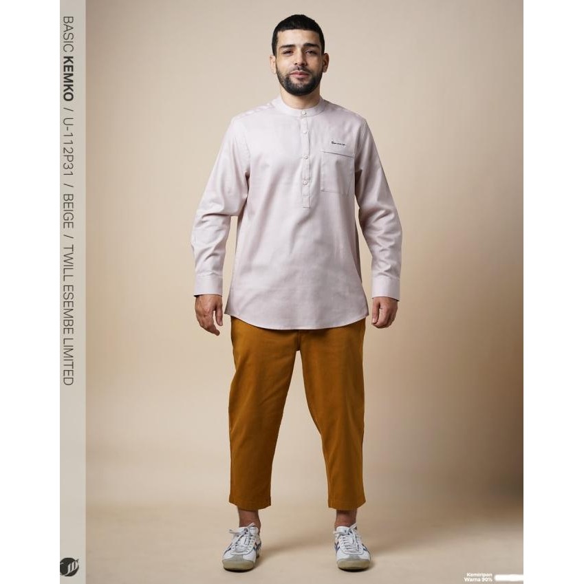 Samase Kemko Basic U112P Kemeja Koko Baju Pria Dewasa Lengan Panjang Astridstore4