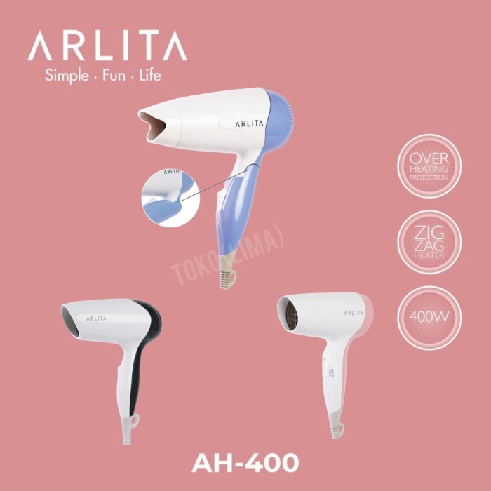 PROMO Hair Dryer Kirin Arlita AH 400 Pengering Rambut AH-400 Hairdryer AH400