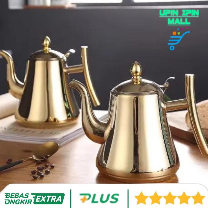 Teko Kopi/Teh Untuk Kompor Induksi/Listrik/Kompor Gas Gold Putrimayang54