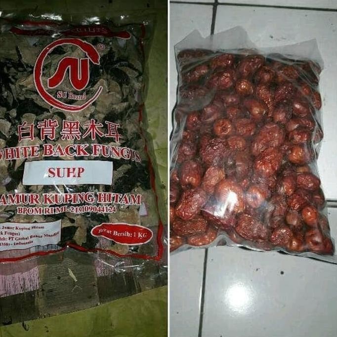 

Jamur Kuping Hitam Putih 1 Kg + Angco Kurma Cina 1 Kg Rayansani376