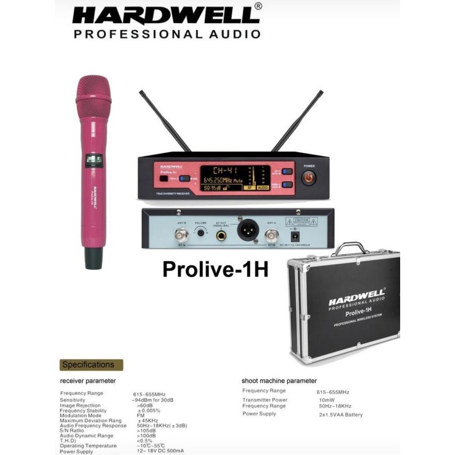 Grosir Mic Wireless Hardwell Prolive 1H - Pink - Prolive-1 - Garansi Resmi